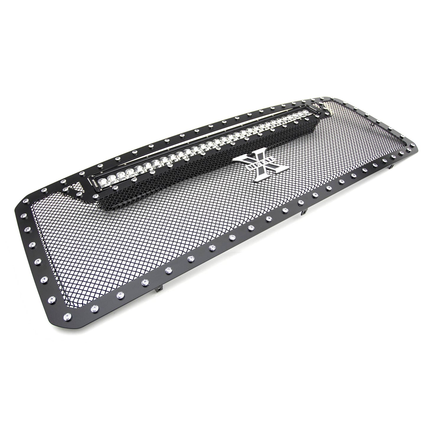 T-REX Grilles 6315461 Black Mild Steel Small Mesh Grille Fits 2011-2016 Ford F-250 F-350 F-450 F-550