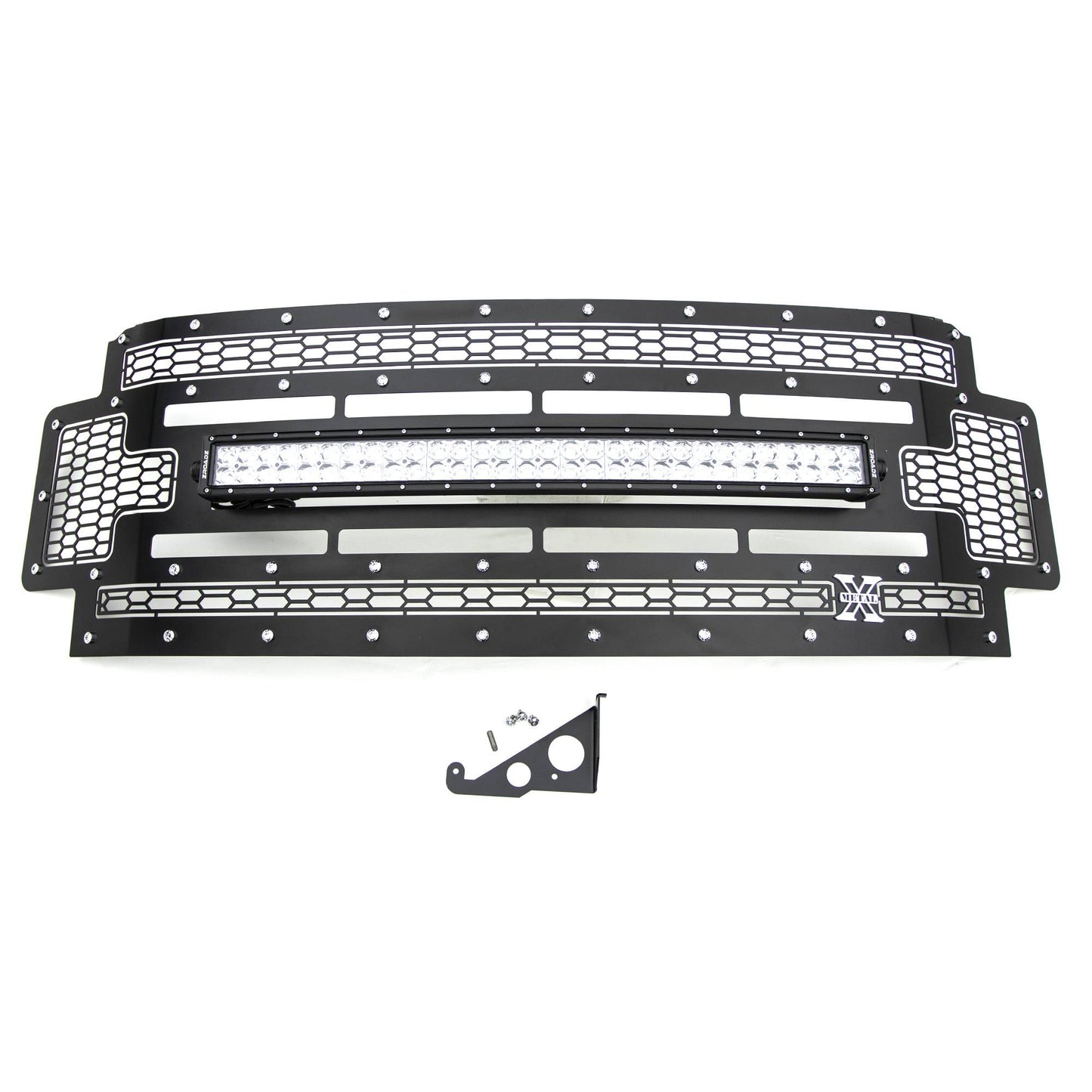 T-REX Grilles 7315471 Black Mild Steel Laser Cut Pattern Grille Fits 2017-2019 Ford F-250 F-350 F-450 F-550