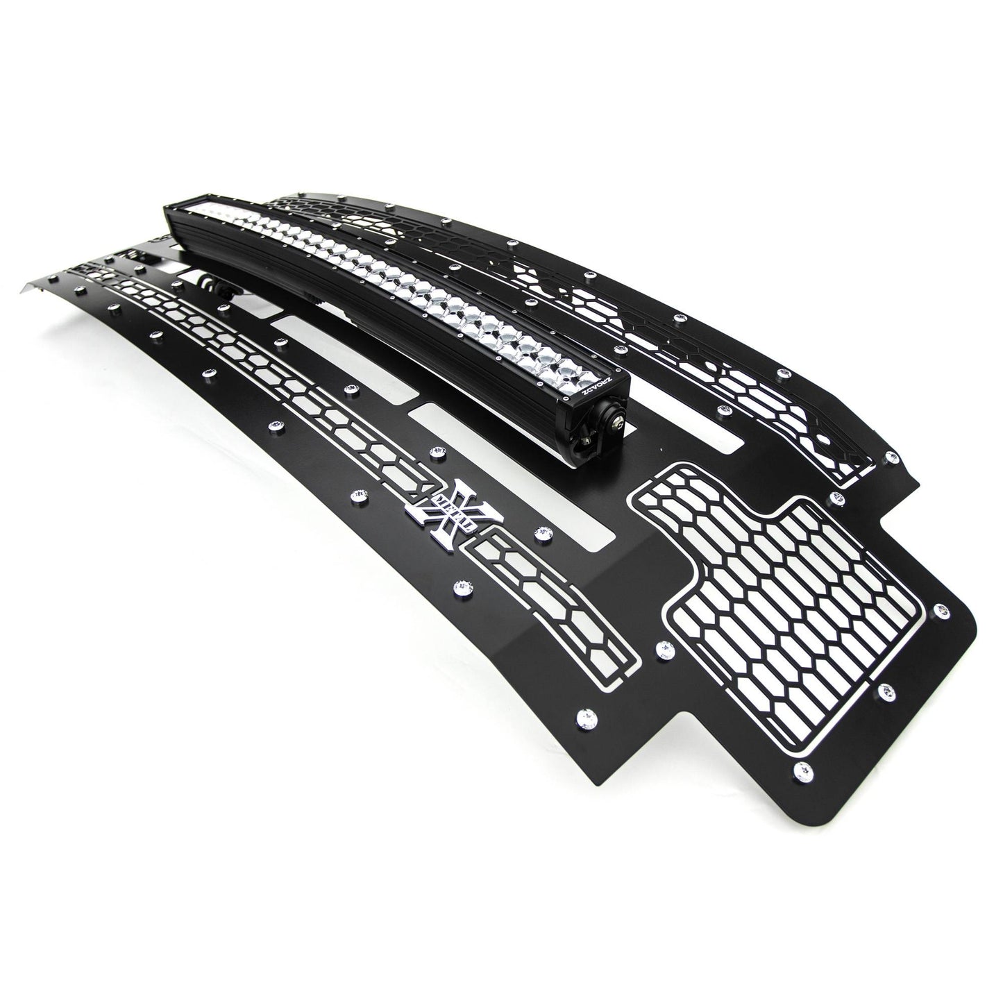 T-REX Grilles 7315471 Black Mild Steel Laser Cut Pattern Grille Fits 2017-2019 Ford F-250 F-350 F-450 F-550