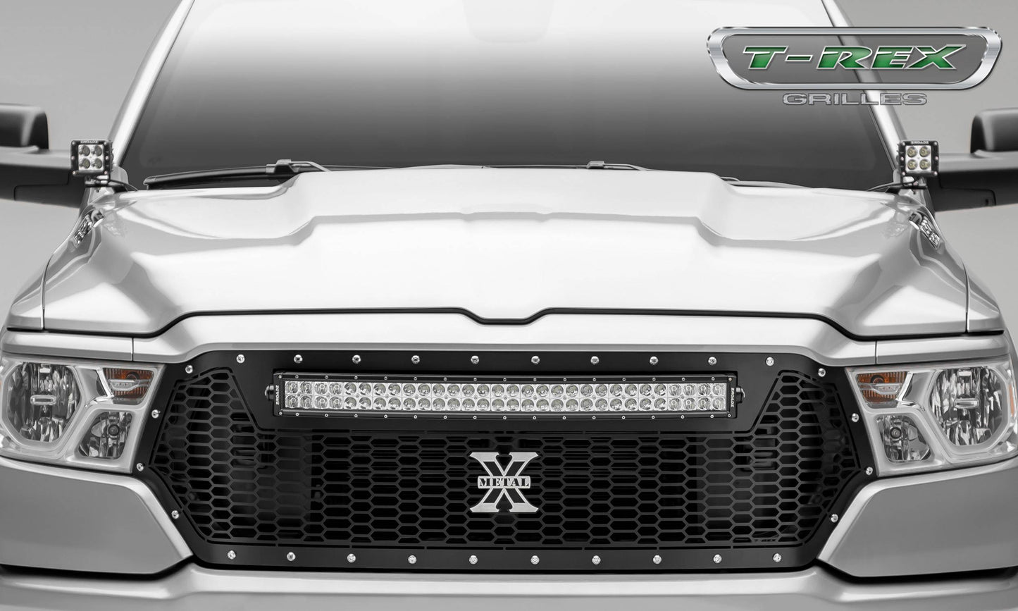 T-REX Grilles 7314651 Black Mild Steel Laser Cut Pattern Grille Fits 2019-2023 Ram 1500 Laramie 1500 Lone Star 1500 Big Horn 1500 Tradesman
