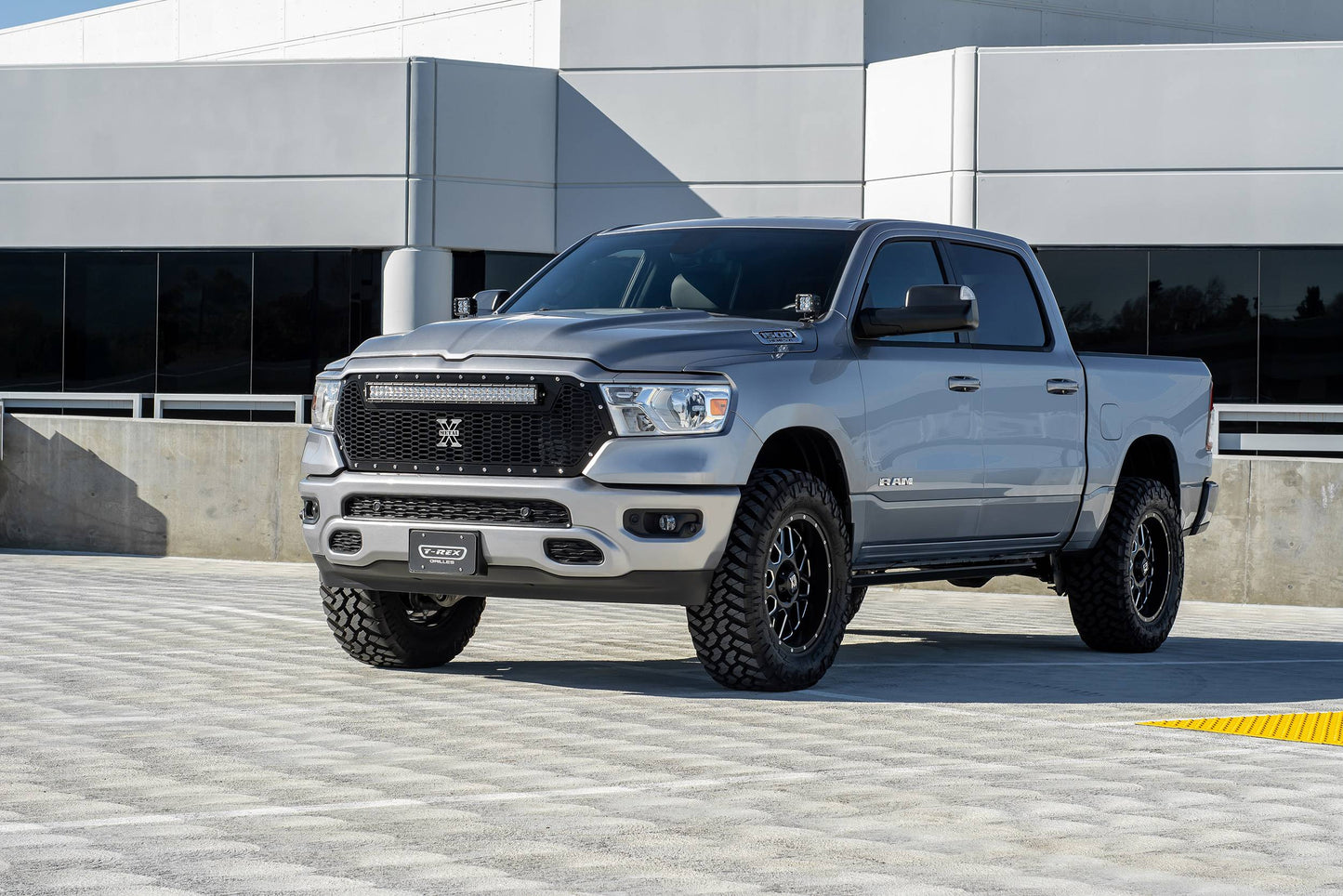 T-REX Grilles 7314651 Black Mild Steel Laser Cut Pattern Grille Fits 2019-2023 Ram 1500 Laramie 1500 Lone Star 1500 Big Horn 1500 Tradesman
