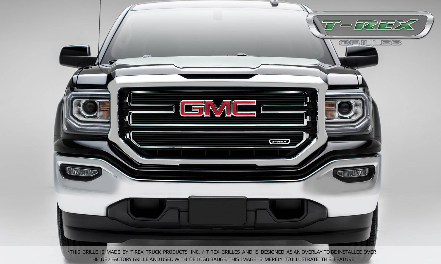 T-REX Grilles 21215B Black Aluminum Horizontal Grille Fits 2016-2018 GMC Sierra 1500 SLT