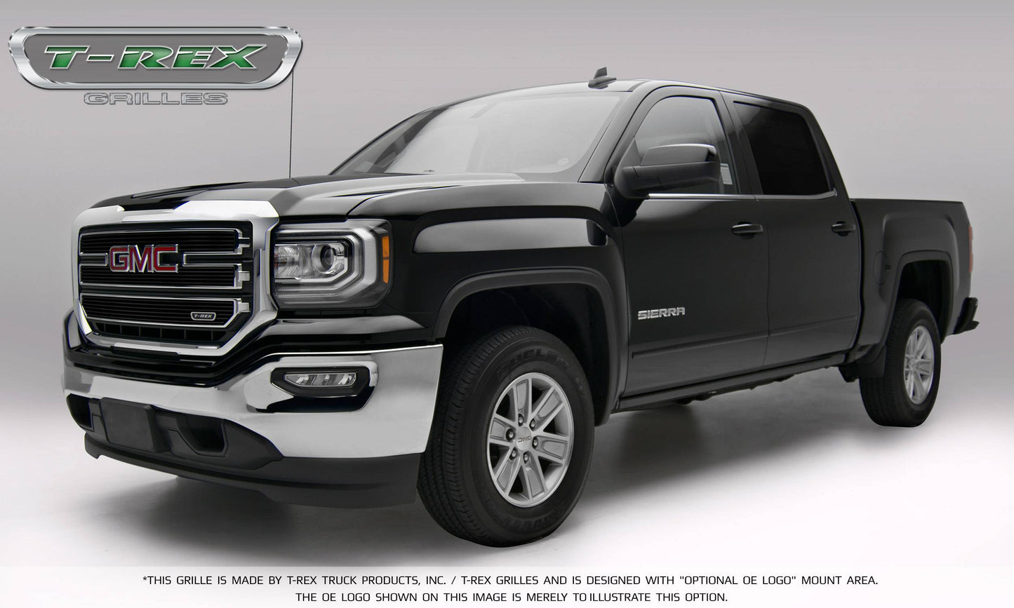 T-REX Grilles 21215B Black Aluminum Horizontal Grille Fits 2016-2018 GMC Sierra 1500 SLT