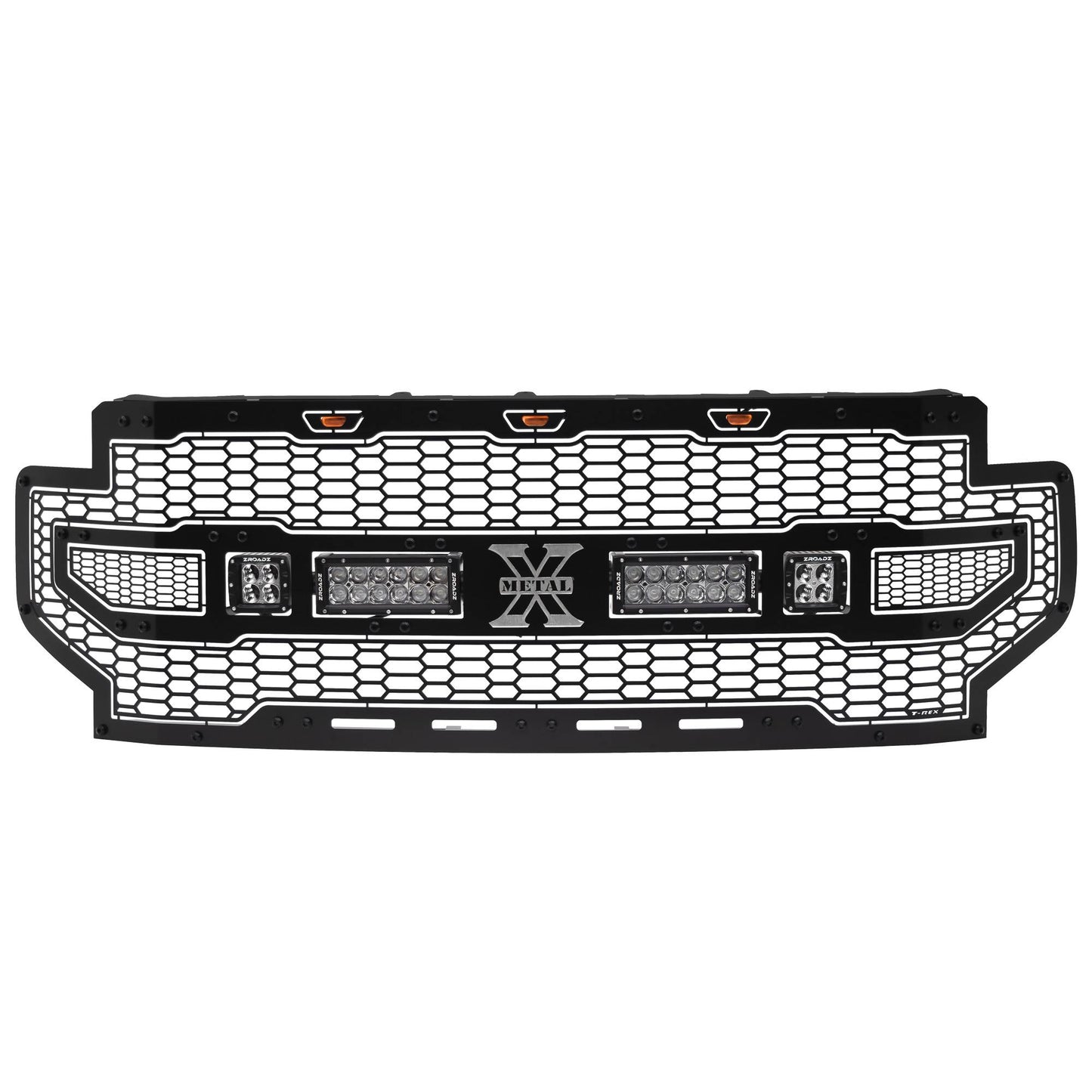 T-REX Grilles 7315571-BR Black Mild Steel Laser Cut Pattern Grille Fits 2020-2022 Ford SuperDuty F-250/F-350/F-450/F-550