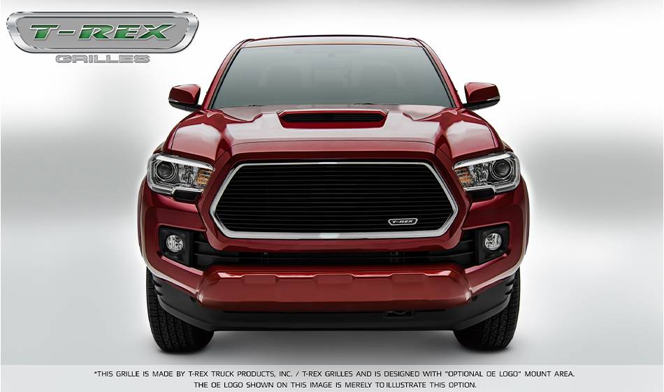 T-REX Grilles 20942B Black Aluminum Horizontal Grille Fits 2016-2017 Toyota Tacoma