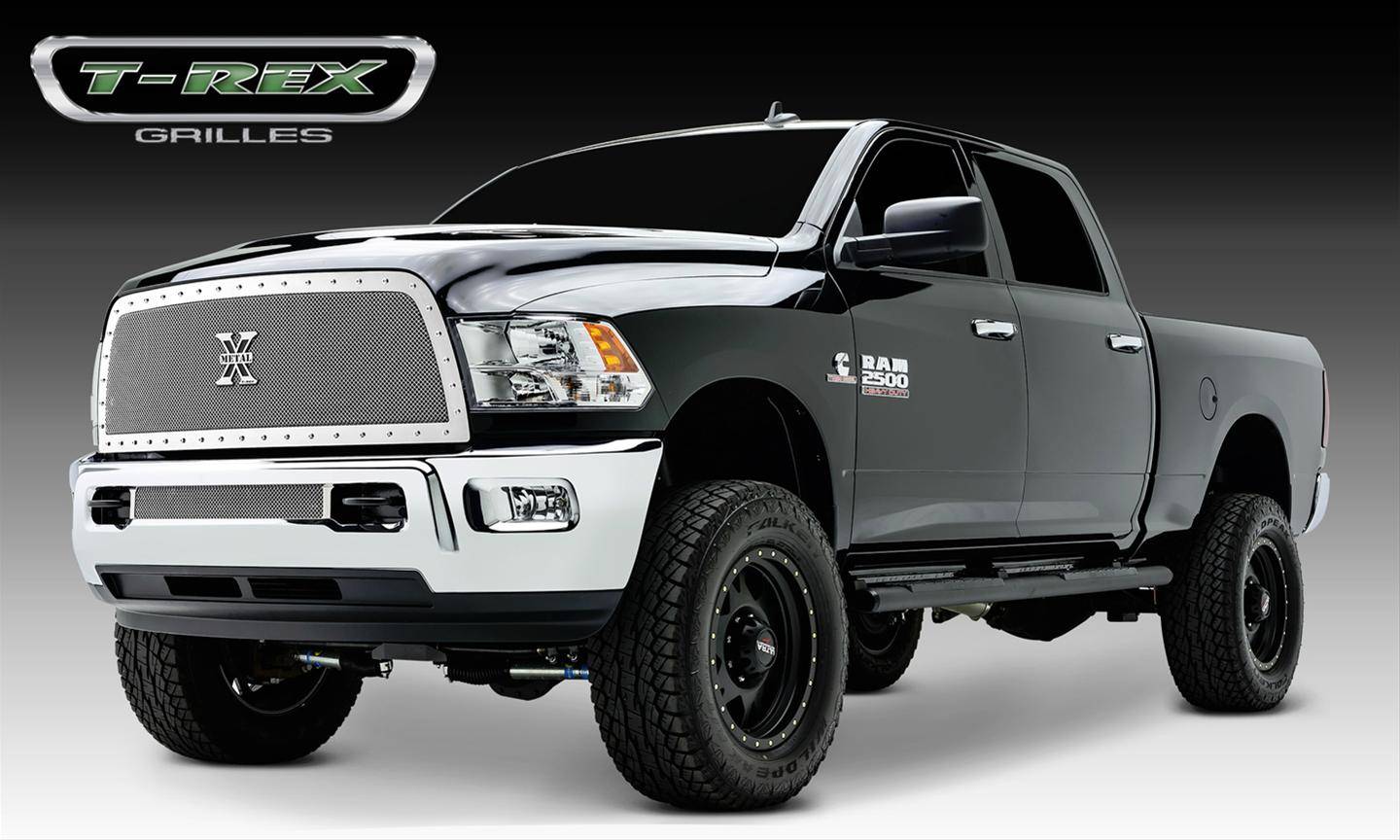 T-REX Grilles 6714520 Polished Stainless Steel Small Mesh Grille Fits 2013-2018 Ram 2500 3500