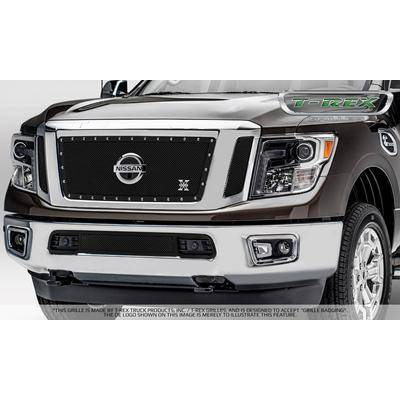 T-REX Grilles 6717851 Black Mild Steel Small Mesh Grille Fits 2016-2019 Nissan Titan
