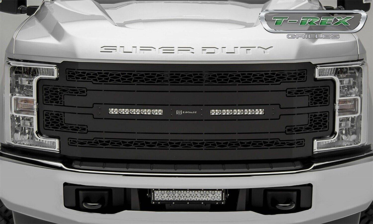T-REX Grilles Z315471 Black Mild Steel Laser Cut Pattern Grille Fits 2017-2019 Ford F-250 F-350 F-450 F-550