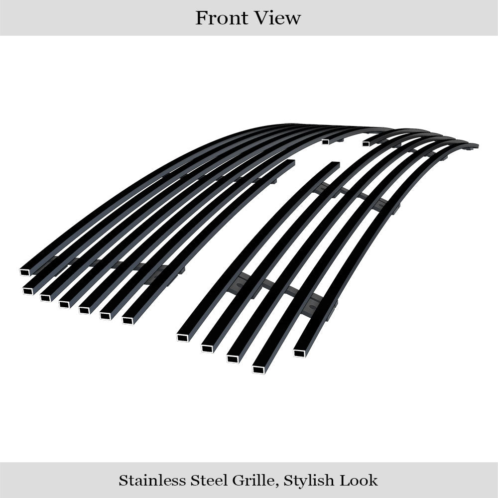 APS GR03FEC29J Main Upper Black Stainless Steel Billet Grille Fits 2001-2006 Chevy Avalanche