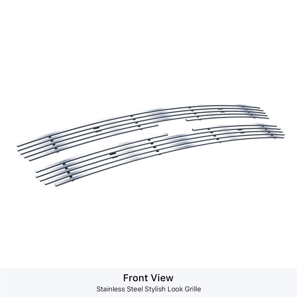 APS GR03FEG01S Main Upper Stainless Steel Billet Grille Fits 1999-2002 Chevy Silverado 1500