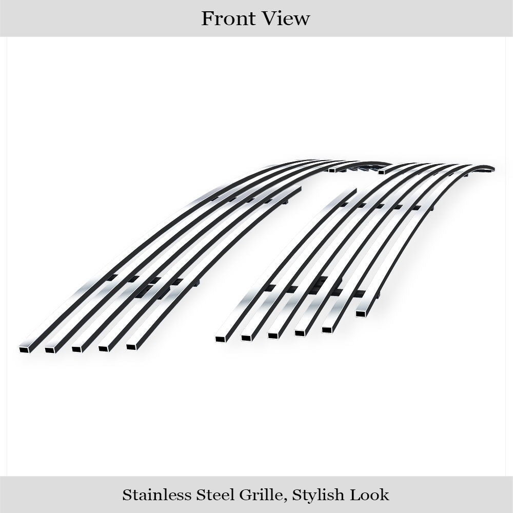 APS GR03FEG02S Main Upper Stainless Steel Billet Grille Fits 2001-2002 Chevy Silverado 2500
