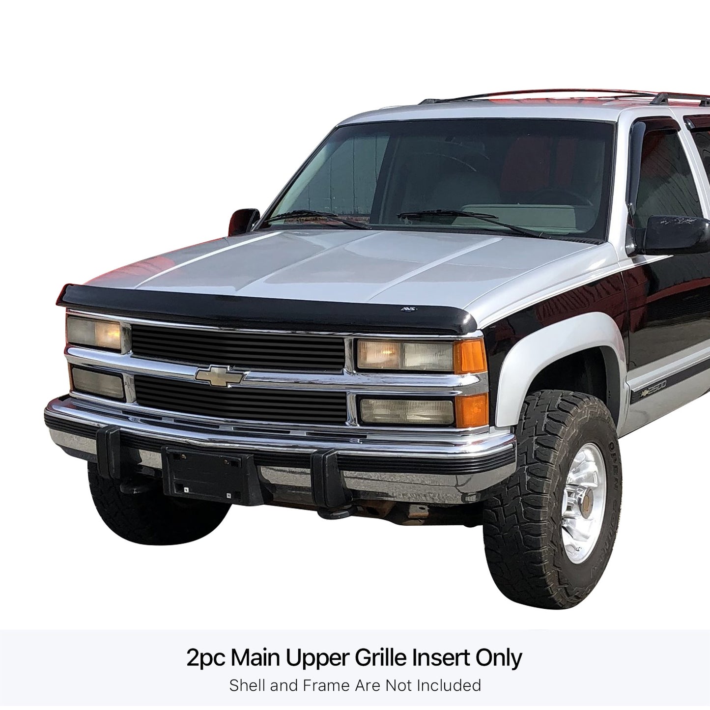 APS GR03FEG06J Main Upper Black Stainless Steel Billet Grille Fits 1994-1999 Chevy Blazer