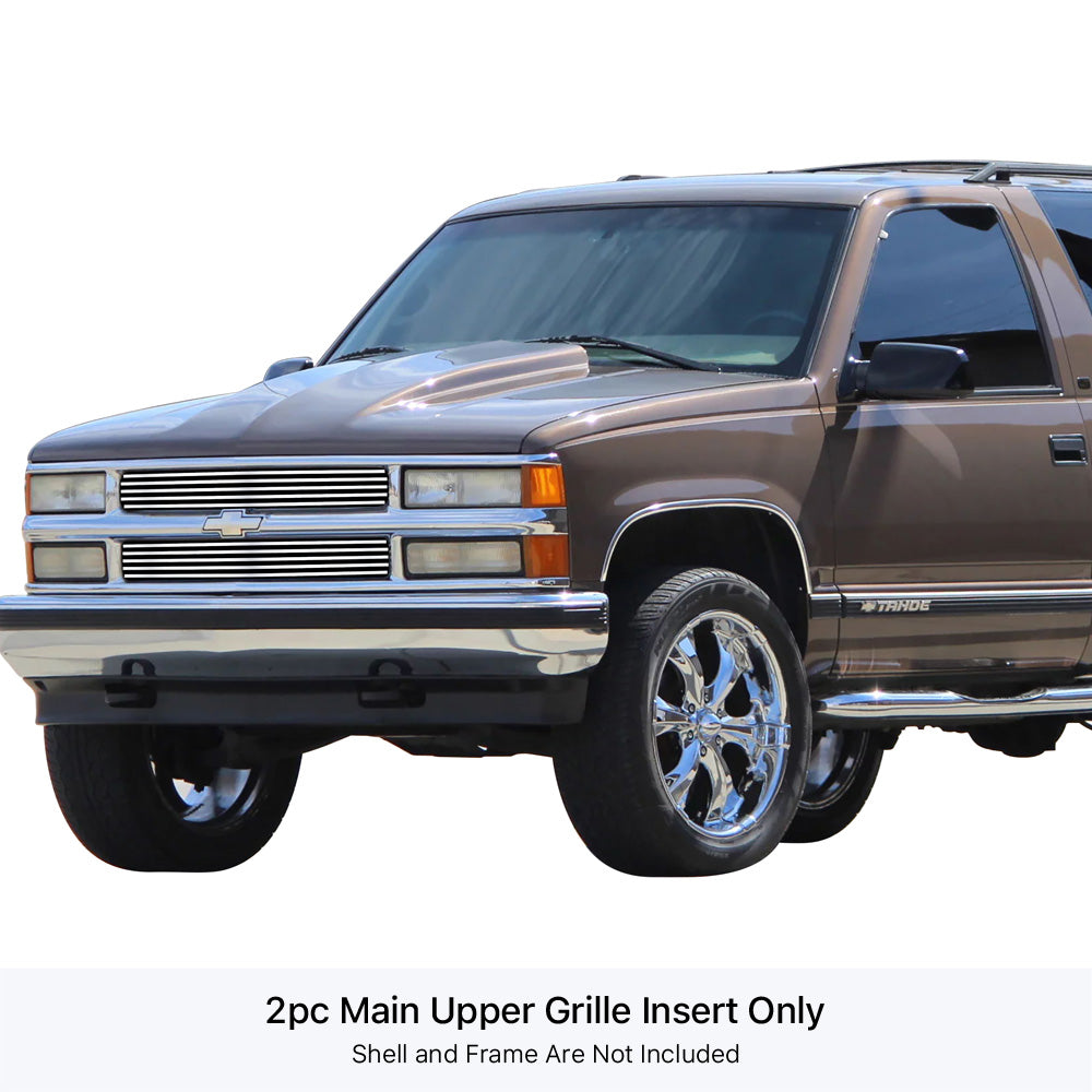 APS GR03FEG06S Main Upper Stainless Steel Billet Grille Fits 1994-1999 Chevy Blazer