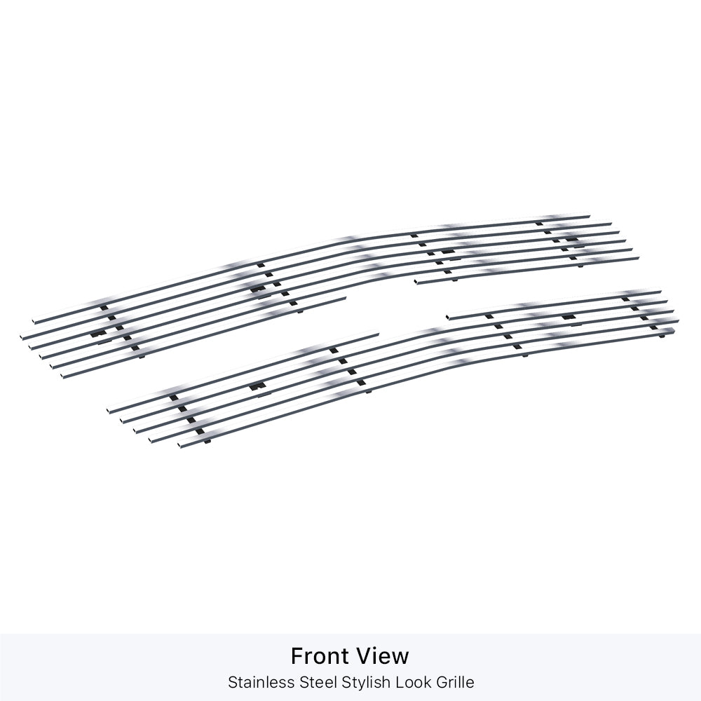 APS GR03FEG17S Main Upper Stainless Steel Billet Grille Fits 2002-2006 Chevy Avalanche