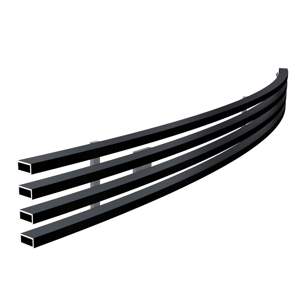 APS GR03FEG75J Top Bumper Black Stainless Steel Billet Grille Fits 2007-2013 Chevy Silverado 1500