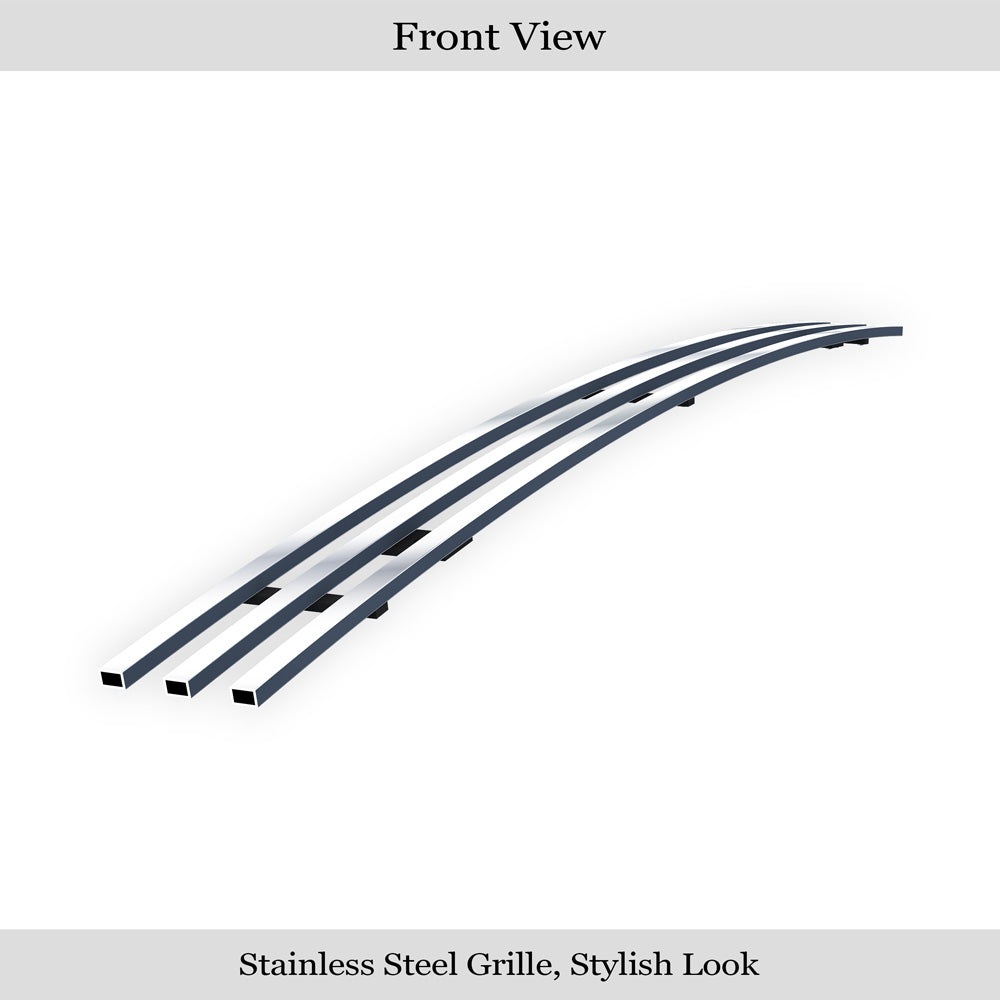 APS GR03FEG75S Top Bumper Stainless Steel Billet Grille Fits 2007-2010 Chevy Silverado 2500 HD