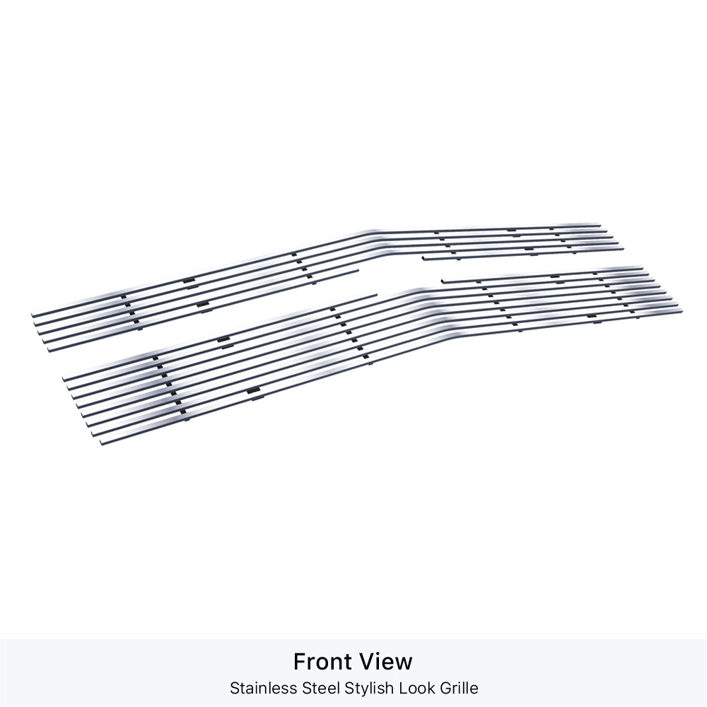 APS GR03FEI50S Main Upper Stainless Steel Billet Grille Fits 2014-2015 Chevy Silverado 1500