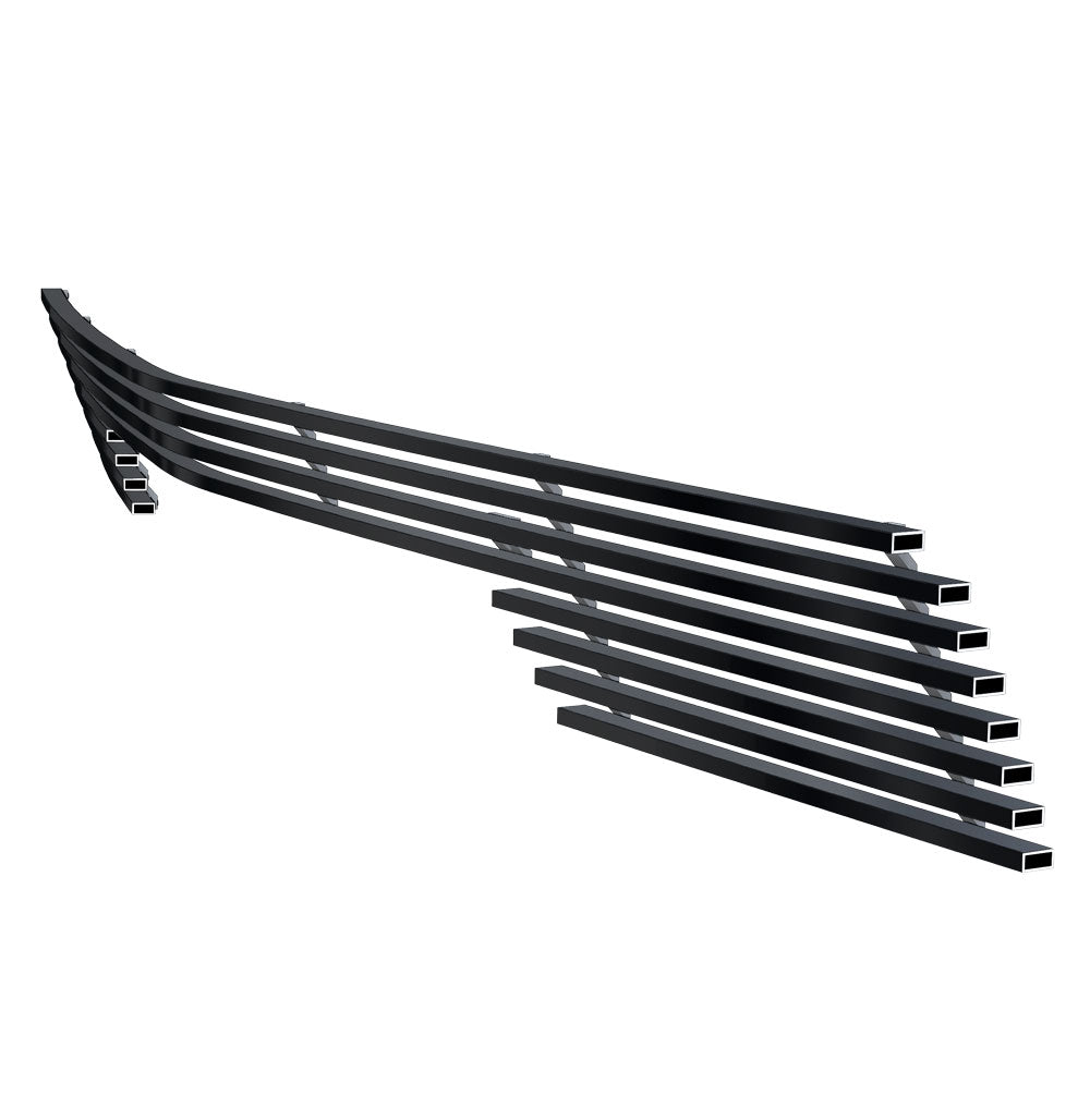 APS GR03FEI90J Lower Bumper Black Stainless Steel Billet Grille Fits 2014-2015 Chevy Silverado 1500