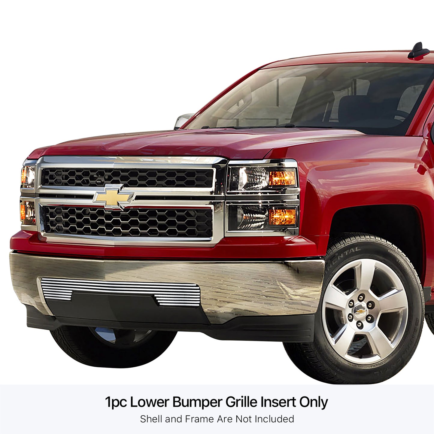 APS GR03FEI90S Lower Bumper Stainless Steel Billet Grille Fits 2014-2015 Chevy Silverado 1500