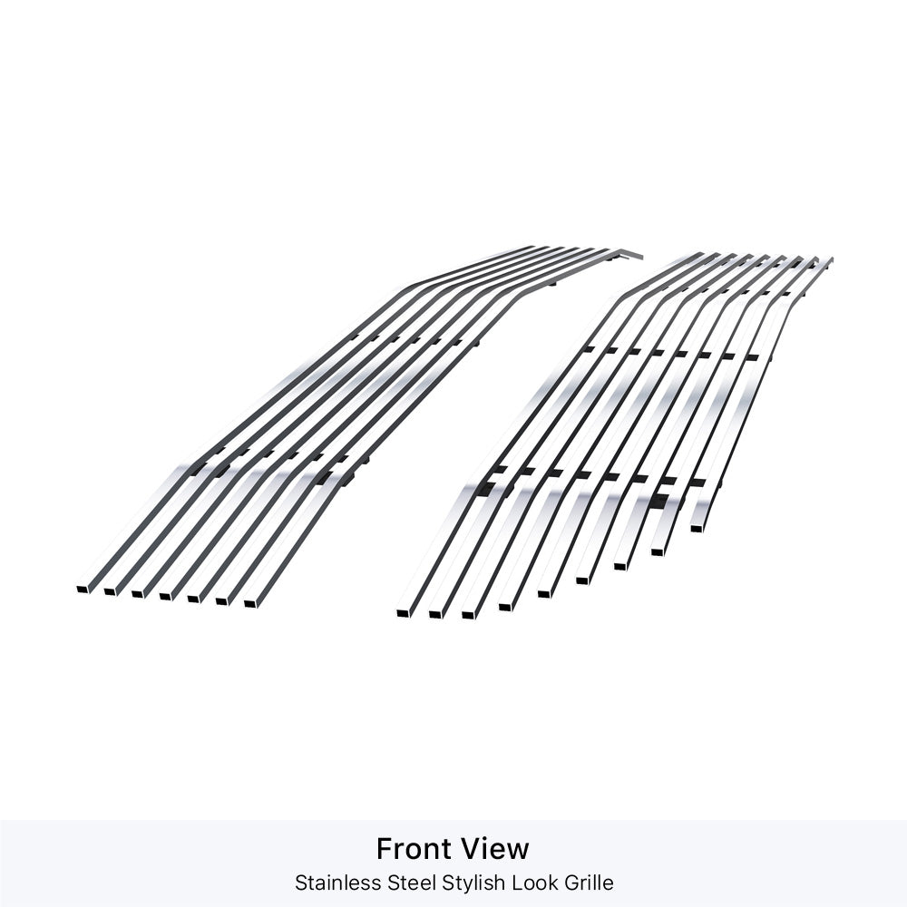 APS GR03FFC60S Main Upper Stainless Steel Billet Grille Fits 2016-2018 Chevy Silverado 1500