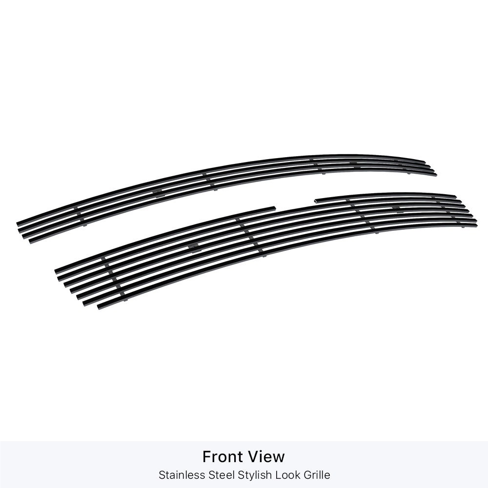 APS GR03FFD51J Main Upper Black Stainless Steel Billet Grille Fits 2007-2014 Chevy Avalanche