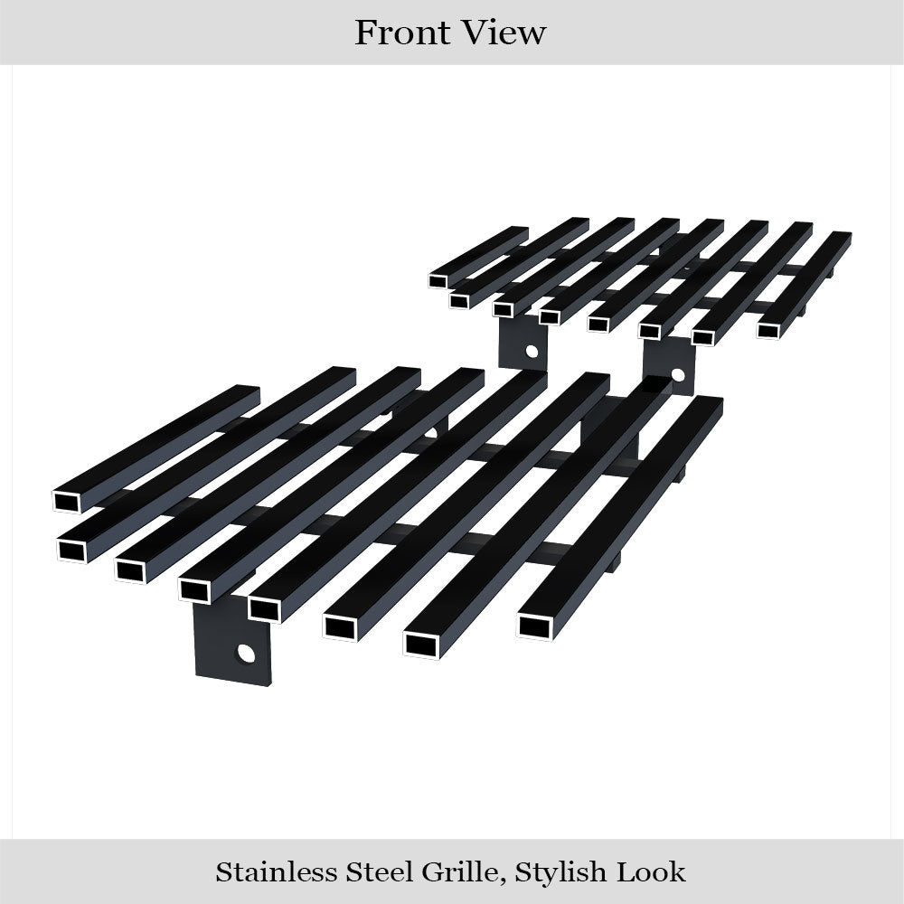 APS GR03FFD67J Tow Hook Black Stainless Steel Billet Grille Fits 2007-2014 Chevy Avalanche