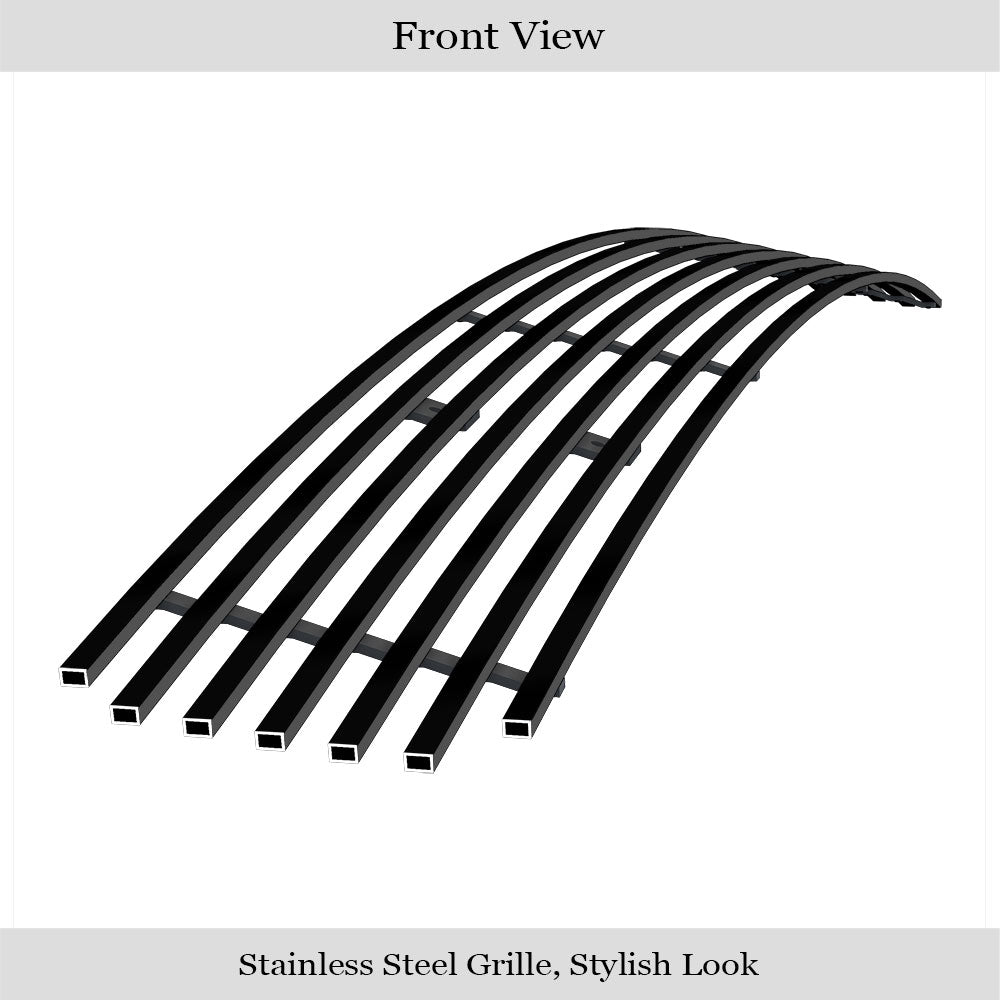 APS GR03FFE88J Lower Bumper Black Stainless Steel Billet Grille Fits 2007-2010 Chevy Silverado 2500 HD