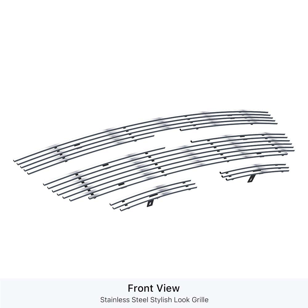 APS GR03FGF73S Main Upper & Top Bumper Stainless Steel Billet Grille Fits 2006-2007 Chevy Silverado 1500