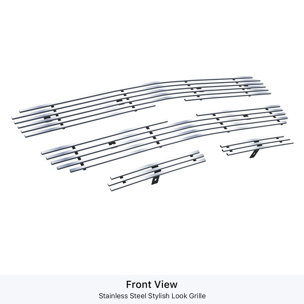 APS GR03FGF75S Main Upper & Top Bumper Stainless Steel Billet Grille Fits 2003-2006 Chevy Avalanche