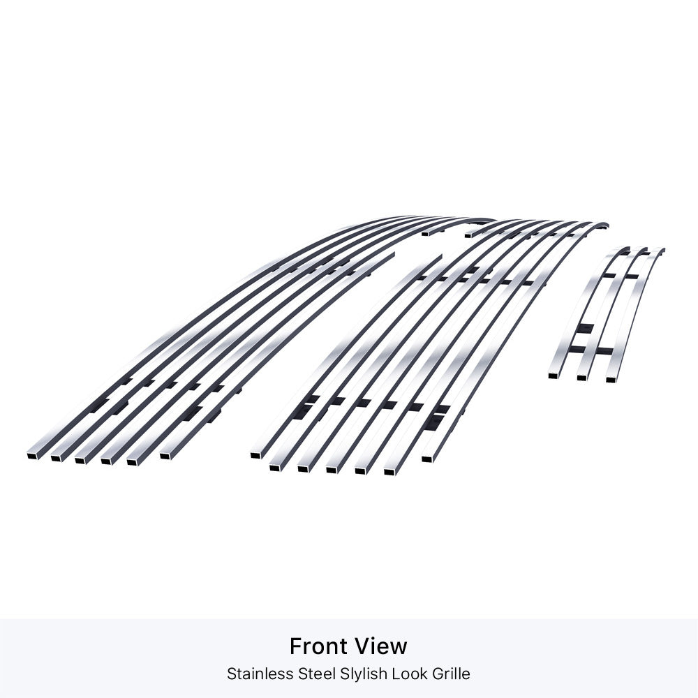 APS GR03FGH04S Main Upper & Top Bumper Stainless Steel Billet Grille Fits 2007-2010 Chevy Silverado 2500 HD