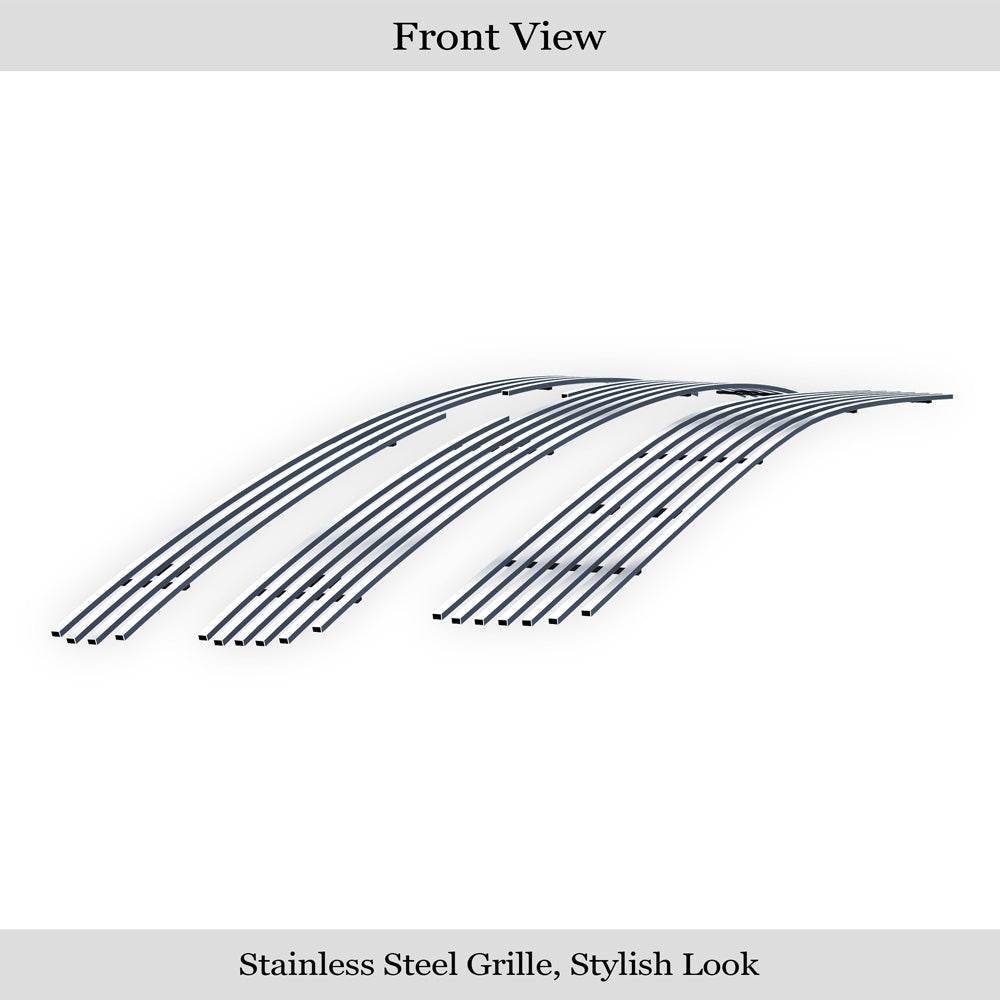 APS GR03FGH62S Main Upper&Lower Bumper Stainless Steel Billet Grille Fits 2007-2013 Chevy Silverado 1500