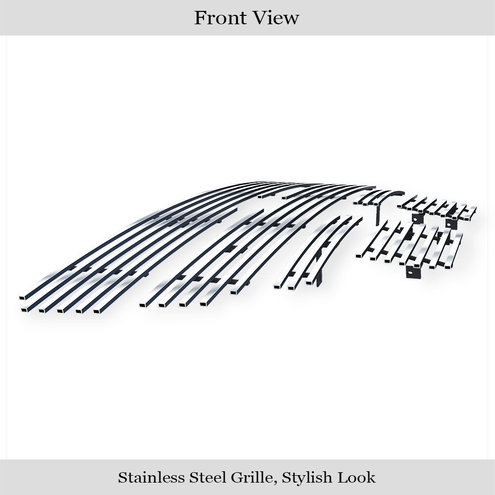 APS GR03FGH87S Main Upper & Top Bumper & Lower Bumper Stainless Steel Billet Grille Fits 2003-2005 Chevy Silverado 1500