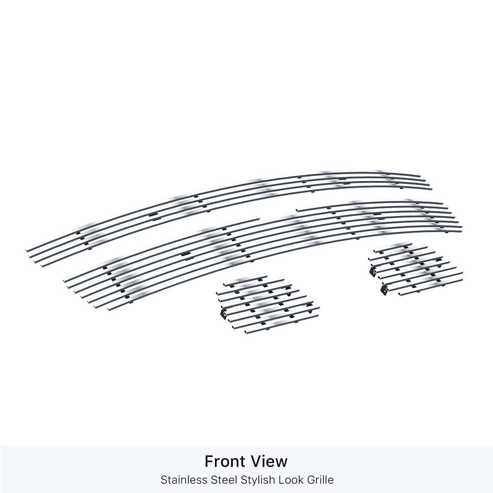 APS GR03FGI19S Main Upper & Tow Hook Stainless Steel Billet Grille Fits 2007-2014 Chevy Avalanche