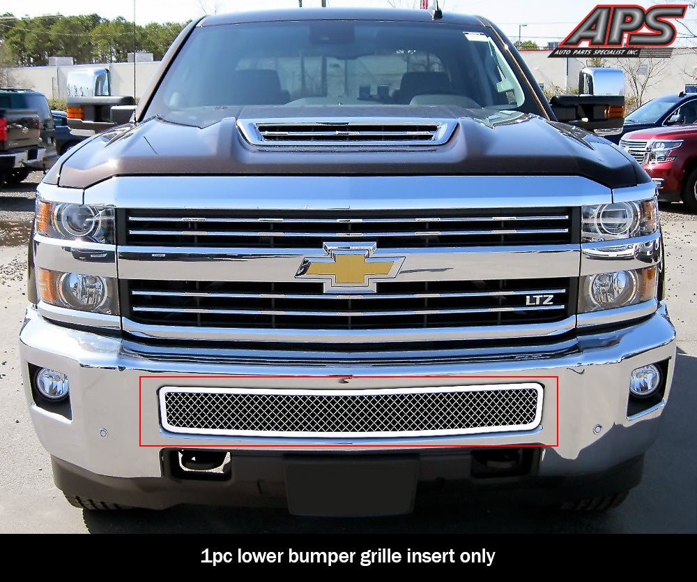 APS GR03GEA84S Lower Bumper Mesh Grille Fits 2015-2019 Chevy Silverado 2500 HD