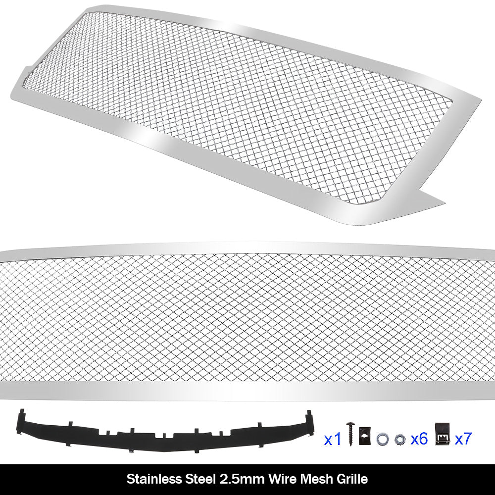 APS GR03GFC75S Main Upper Mesh Grille Fits 2016-2018 Chevy Silverado 1500