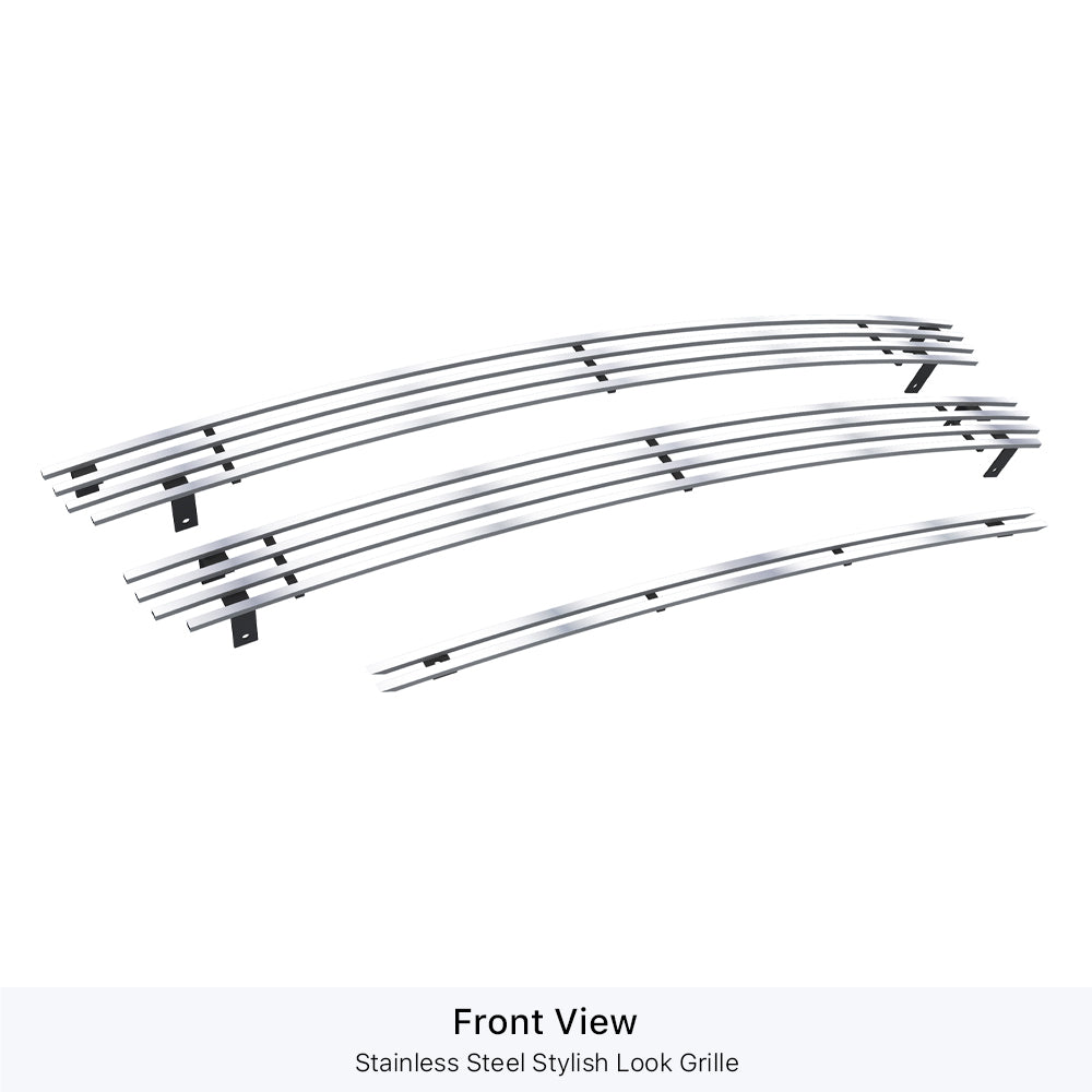 APS GR03HAA02S Main Upper & Lower Bumper Stainless Steel Billet Grille Fits 2000-2006 Chevy Avalanche