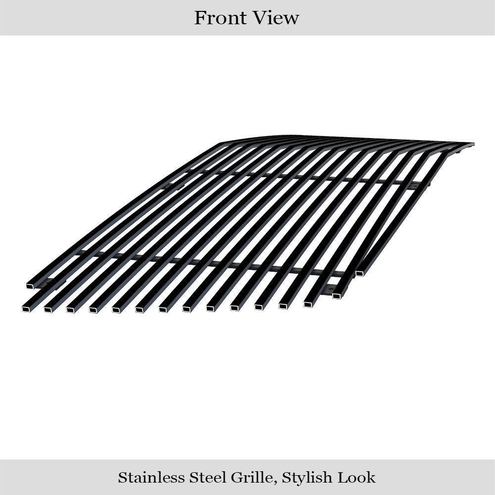 APS GR03HEB28J Main Upper Black Stainless Steel Billet Grille Fits 2007-2013 Chevy Avalanche