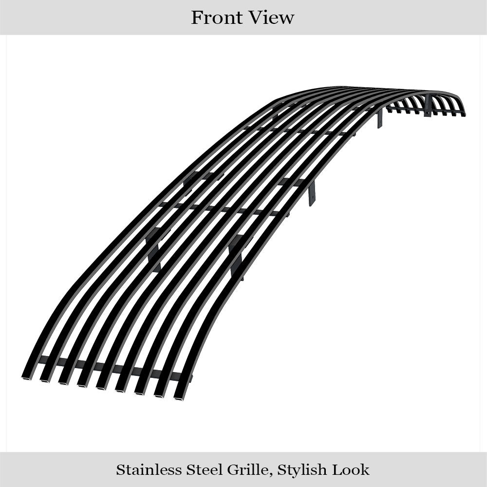 APS GR03HEB33J Main Upper Black Stainless Steel Billet Grille Fits 1994-1997 Chevy Blazer