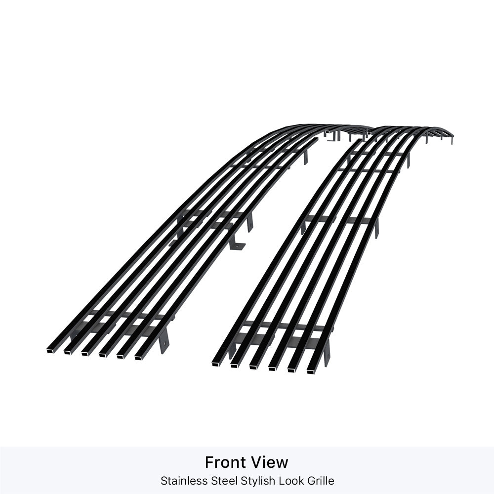 APS GR03HEB45J Main Upper Black Stainless Steel Billet Grille Fits 1992-1993 Chevy Blazer