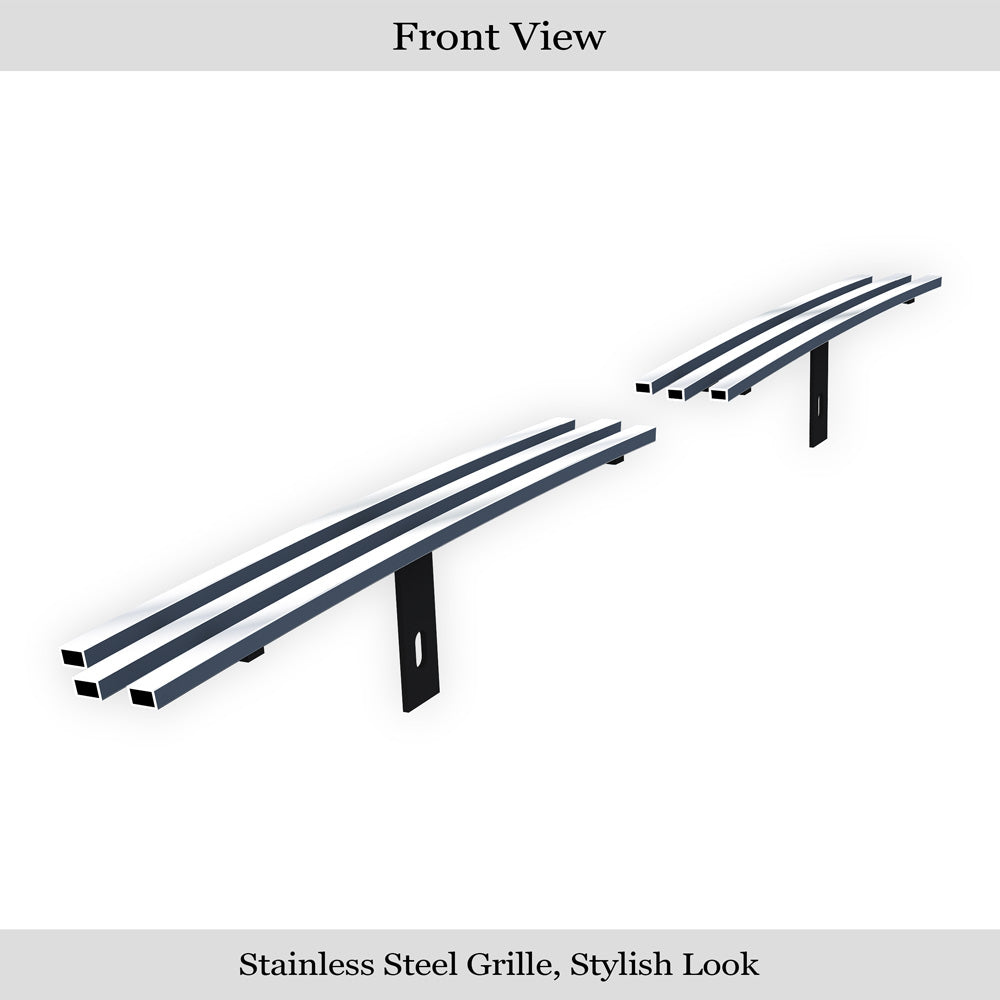 APS GR03HEC02S Top Bumper Stainless Steel Billet Grille Fits 2002-2006 Chevy Avalanche