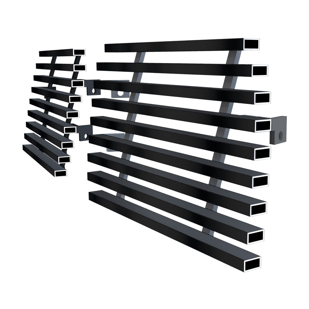 APS GR03HEC03J Tow Hook Black Stainless Steel Billet Grille Fits 2002-2006 Chevy Avalanche