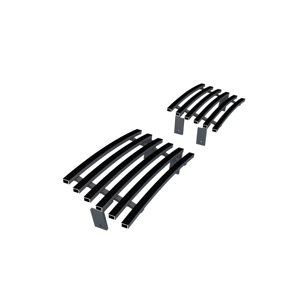 APS GR03HEC05J Lower Bumper Black Stainless Steel Billet Grille Fits 2003-2006 Chevy Silverado 1500