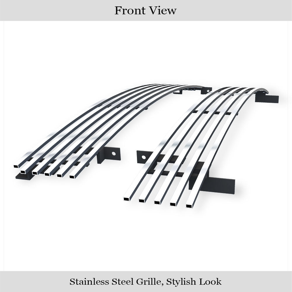APS GR03HEC26S Main Upper Stainless Steel Billet Grille Fits 2001-2002 Chevy Silverado 2500