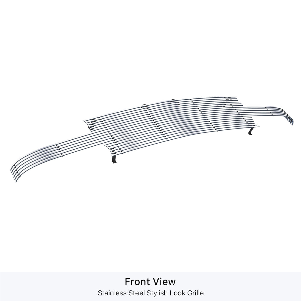 APS GR03HEJ25S Main Upper Stainless Steel Billet Grille Fits 1999-2002 Chevy Silverado 1500