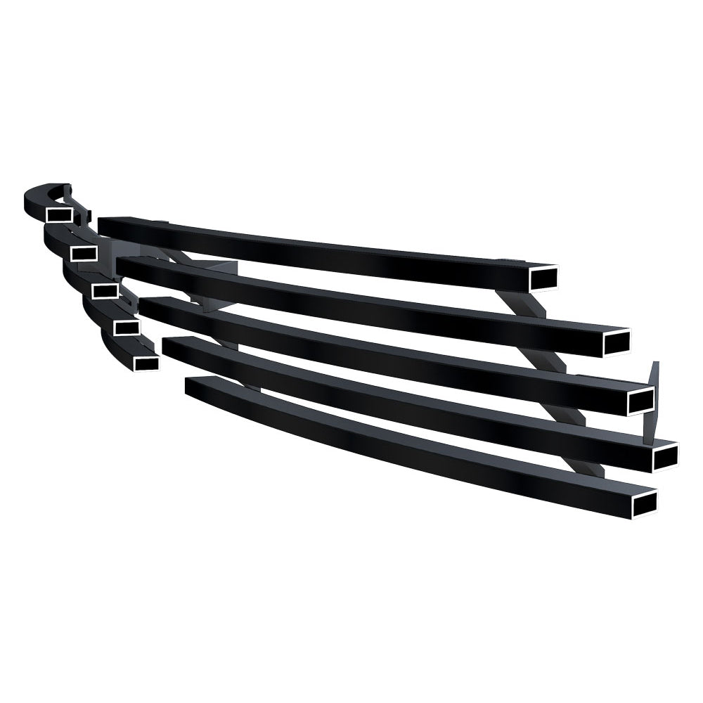 APS GR03HEJ27J Tow Hook Black Stainless Steel Billet Grille Fits 1999-2002 Chevy Silverado 1500