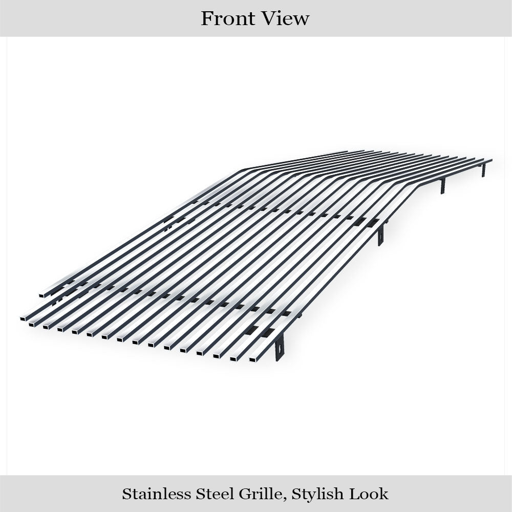 APS GR03HFC33S Main Upper Stainless Steel Billet Grille Fits 2015-2019 Chevy Silverado 2500 HD