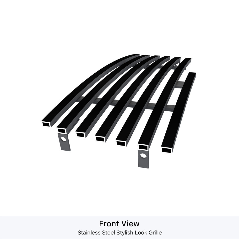 APS GR03HFF30J Side Vent Black Stainless Steel Billet Grille Fits 2003-2009 Chevy Kodiak C4500