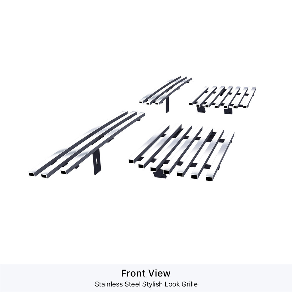APS GR03HGI44S Top Bumper & Tow Hook Stainless Steel Billet Grille Fits 2003-2006 Chevy Silverado 1500