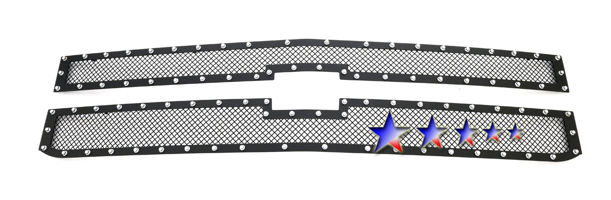 APS GR03LEA80H Main Upper Rivet Grille Fits 2015-2019 Chevy Silverado 2500 HD