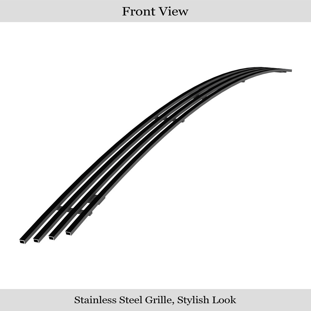 APS GR04FEC75J Lower Bumper Black Stainless Steel Billet Grille Fits 2002-2008 Dodge Ram